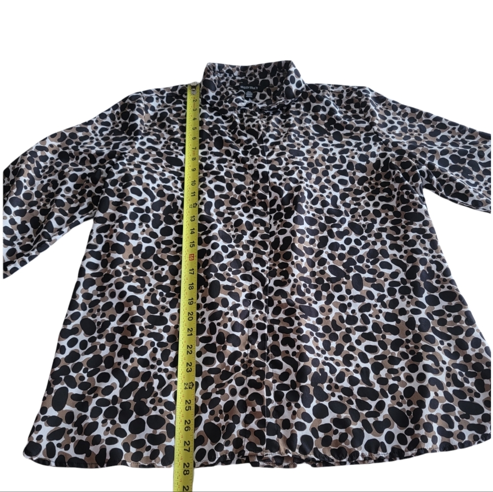 ELLEN TRACY WOMEN'S LONG SLEEVE SHEER BLOUSE XL Black|Mocha|White - Picture 5 of 14